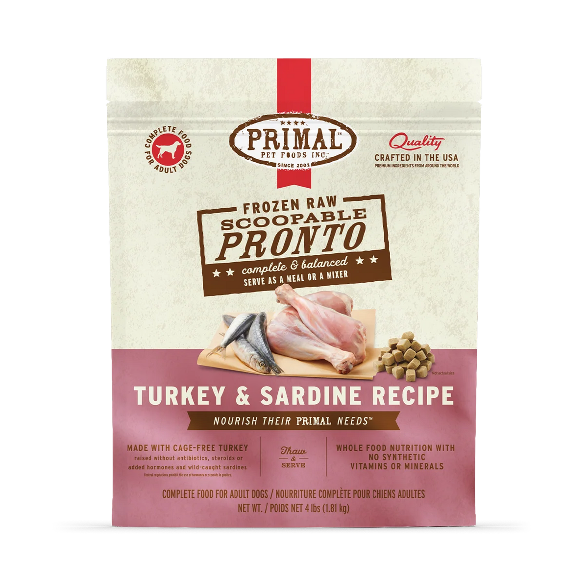 Primal Pronto Turkey & Sardine 4lb