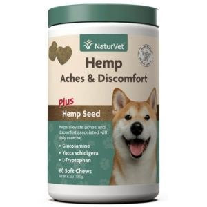 NaturVet Aches Hemp Chew 60 count 