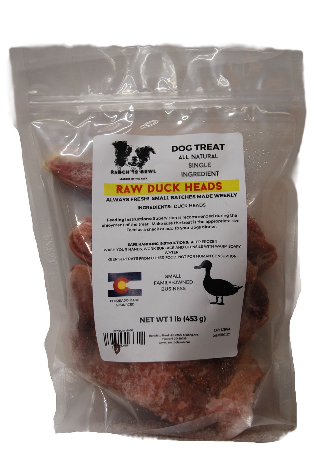 Ranch to Bowl Frozen Duck Heads 4 pack