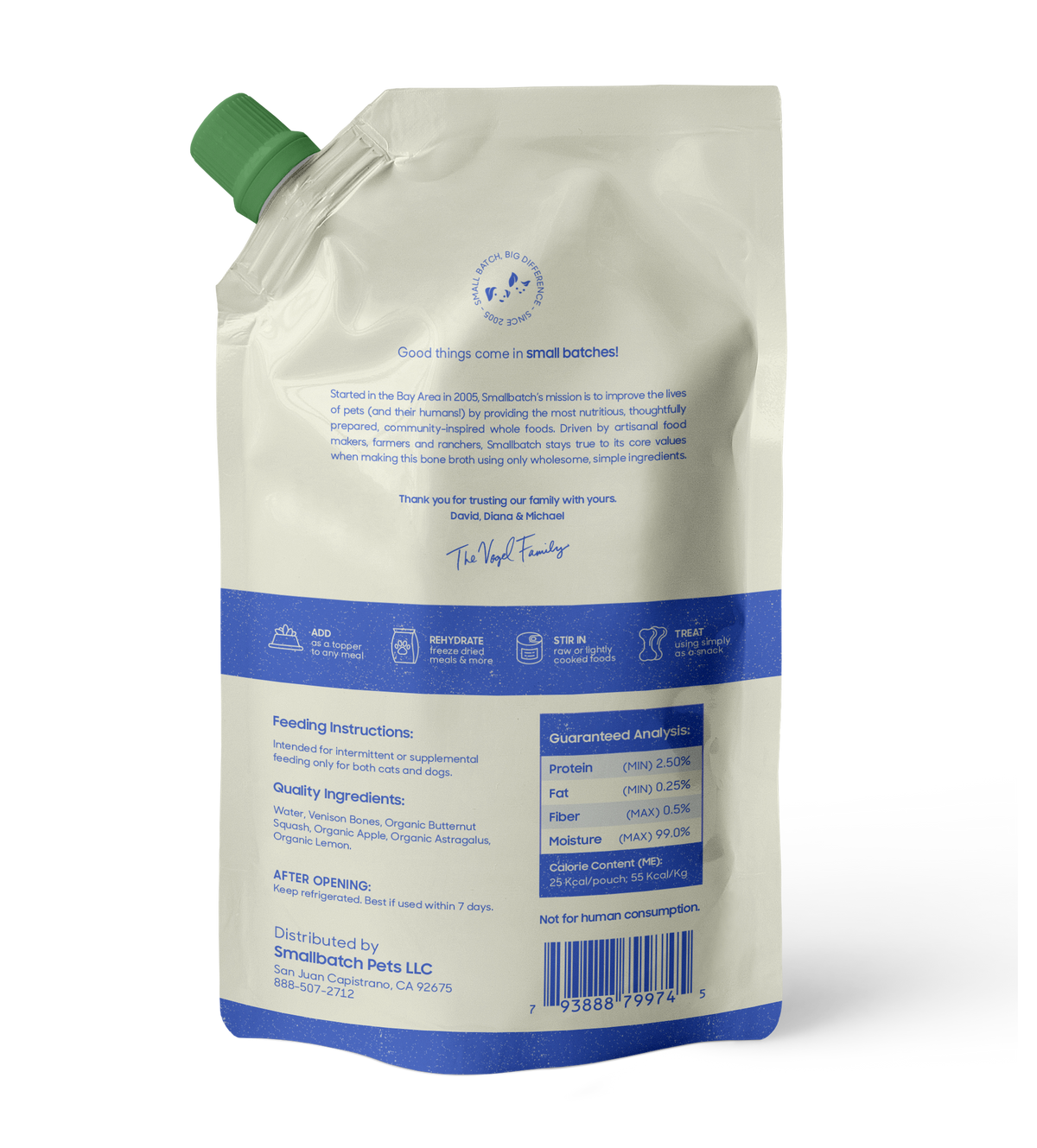 SmallBatch Venison Bone Broth 16oz