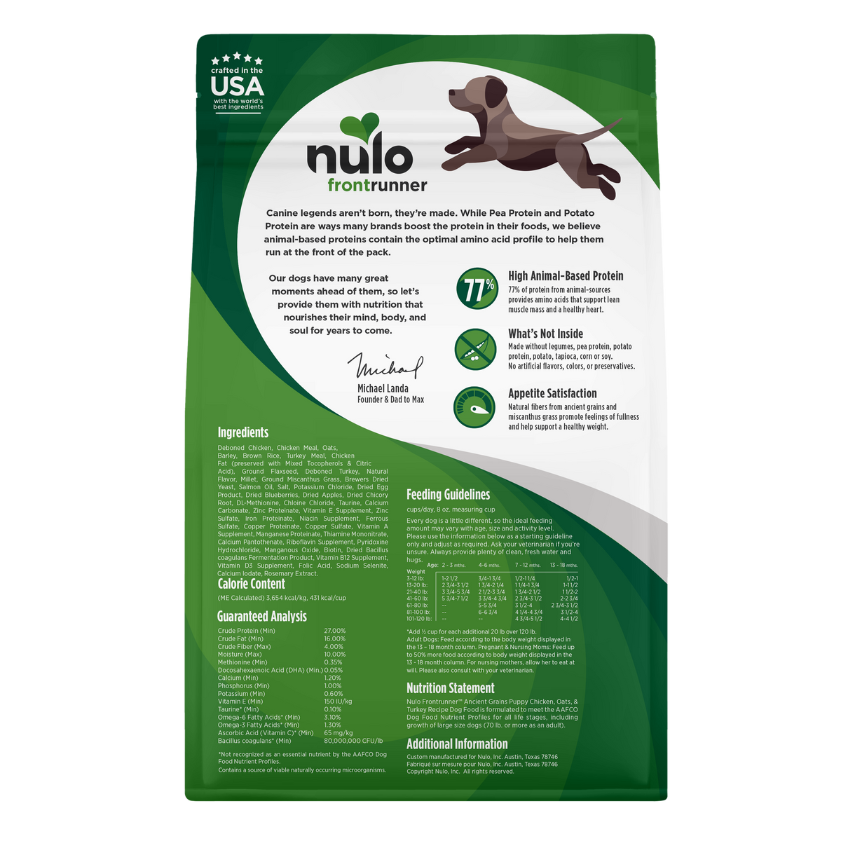 Nulo FrontRunner Puppy Chicken,Oats, and Turkey 3lb