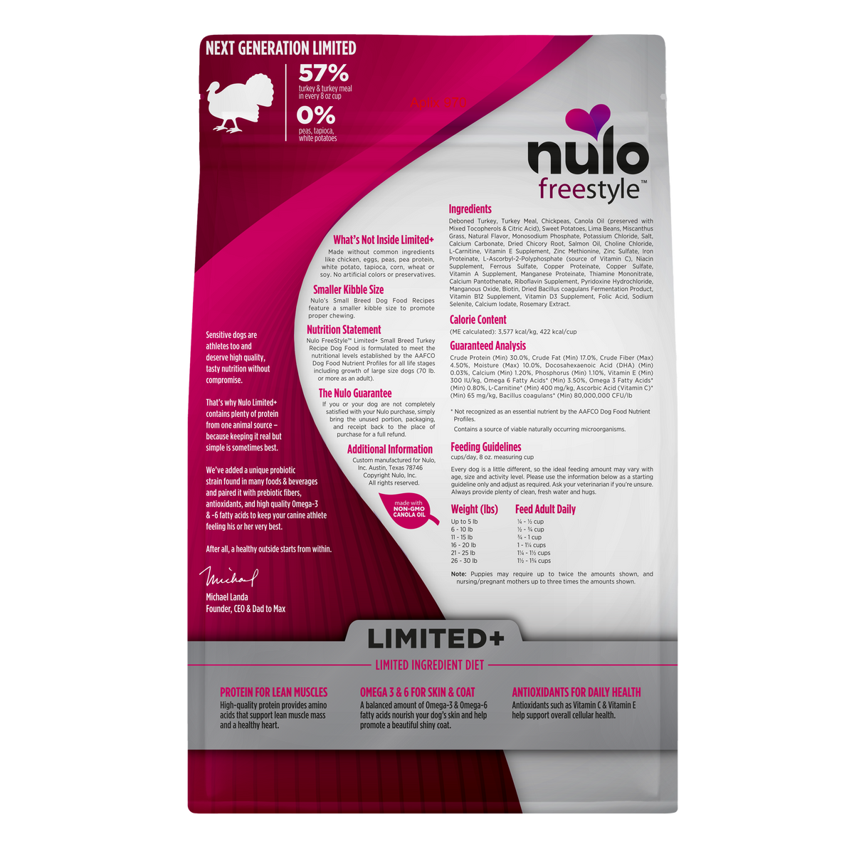 Nulo Freestyle Limited Ingredient Diet Small Breed Turkey 4lb