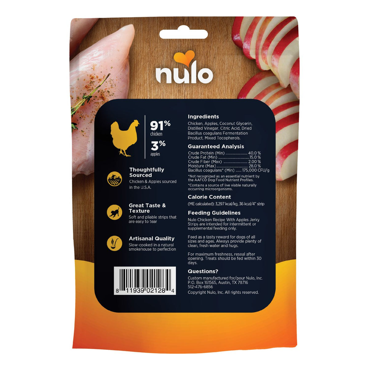 Nulo Freestyle Dog- Jerky Strips Grain Free- Chicken 5oz