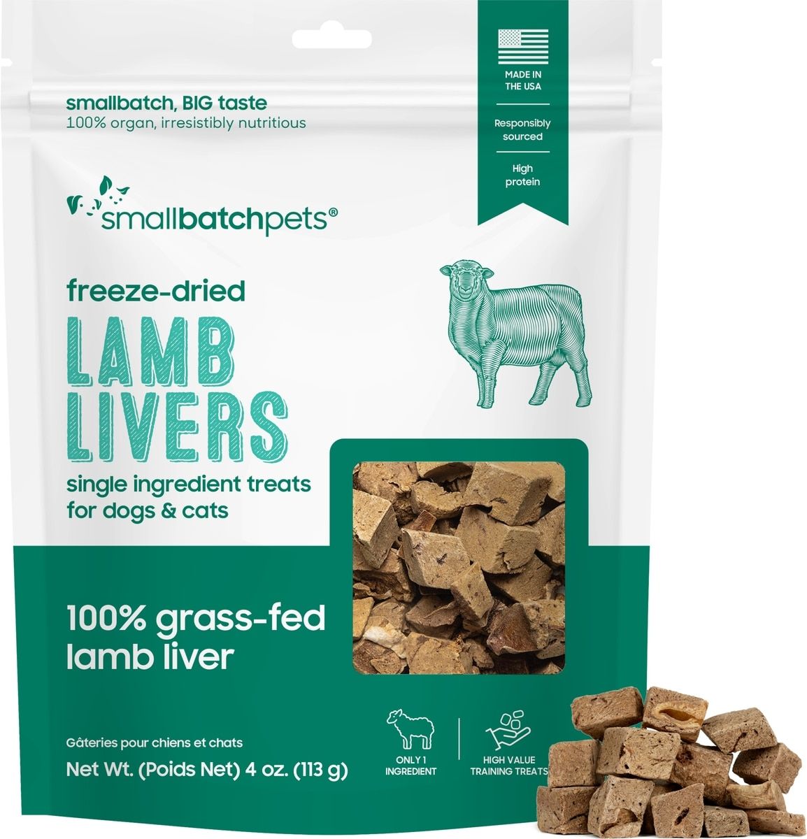 Small Batch Freeze Dried Lamb Liver Treats