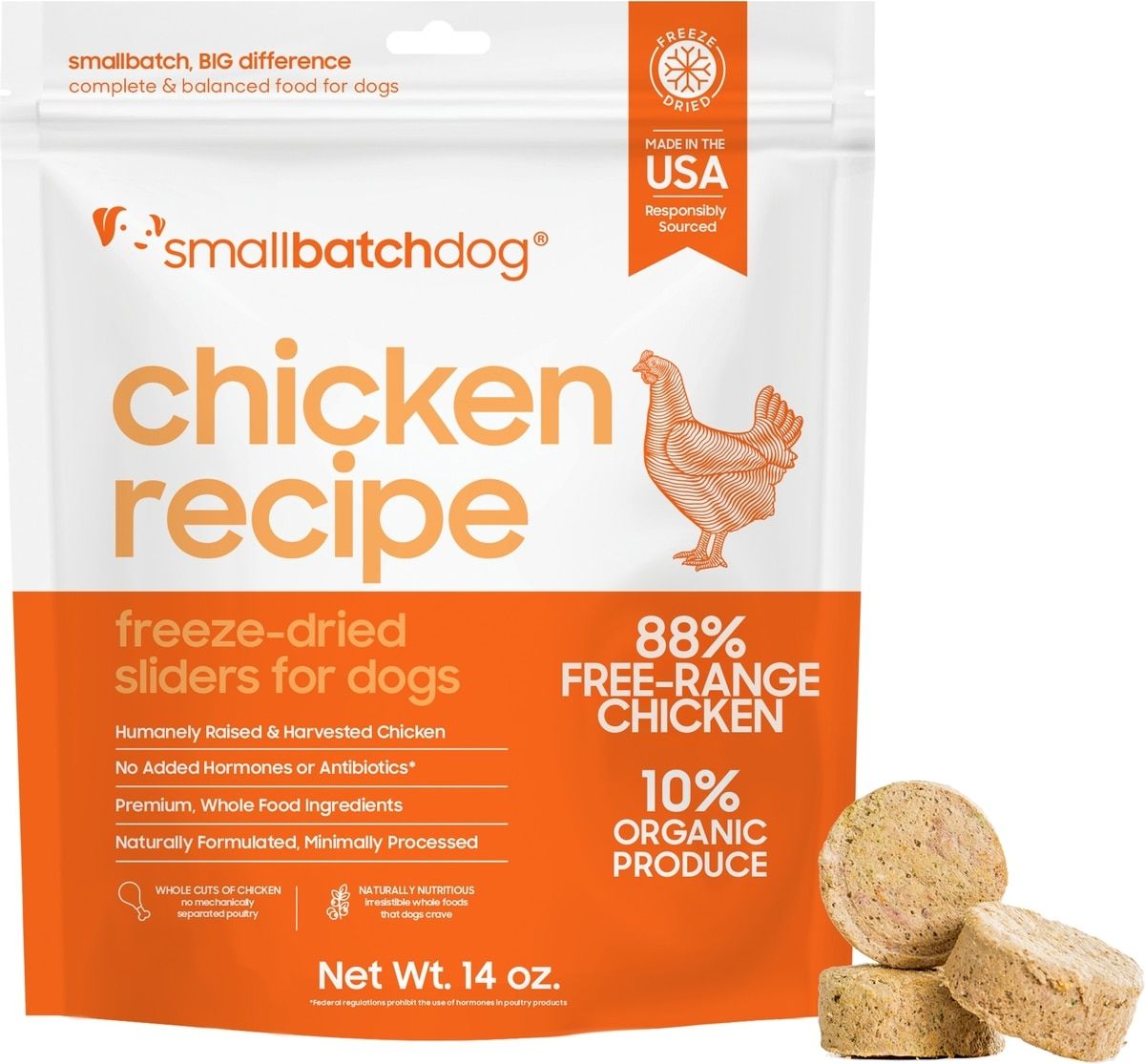 Small Batch Dry Freeze Dried Chicken Sliders - 14oz