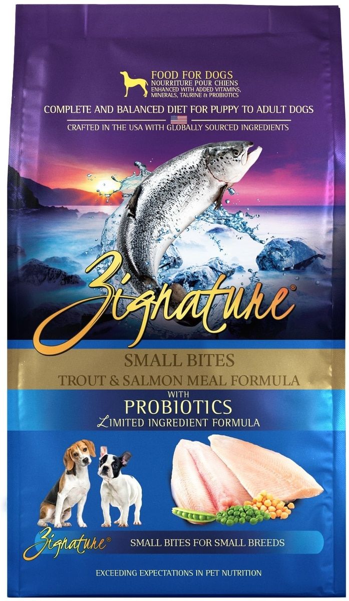 Zignature Trout & Salmon Small Bites Dog 4 Ibs