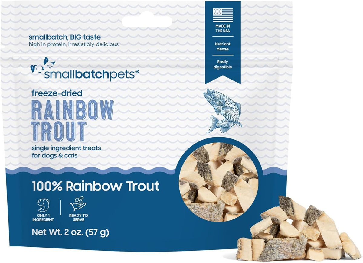 Small Batch Freeze Dried Rainbow Trout Treats 2 oz