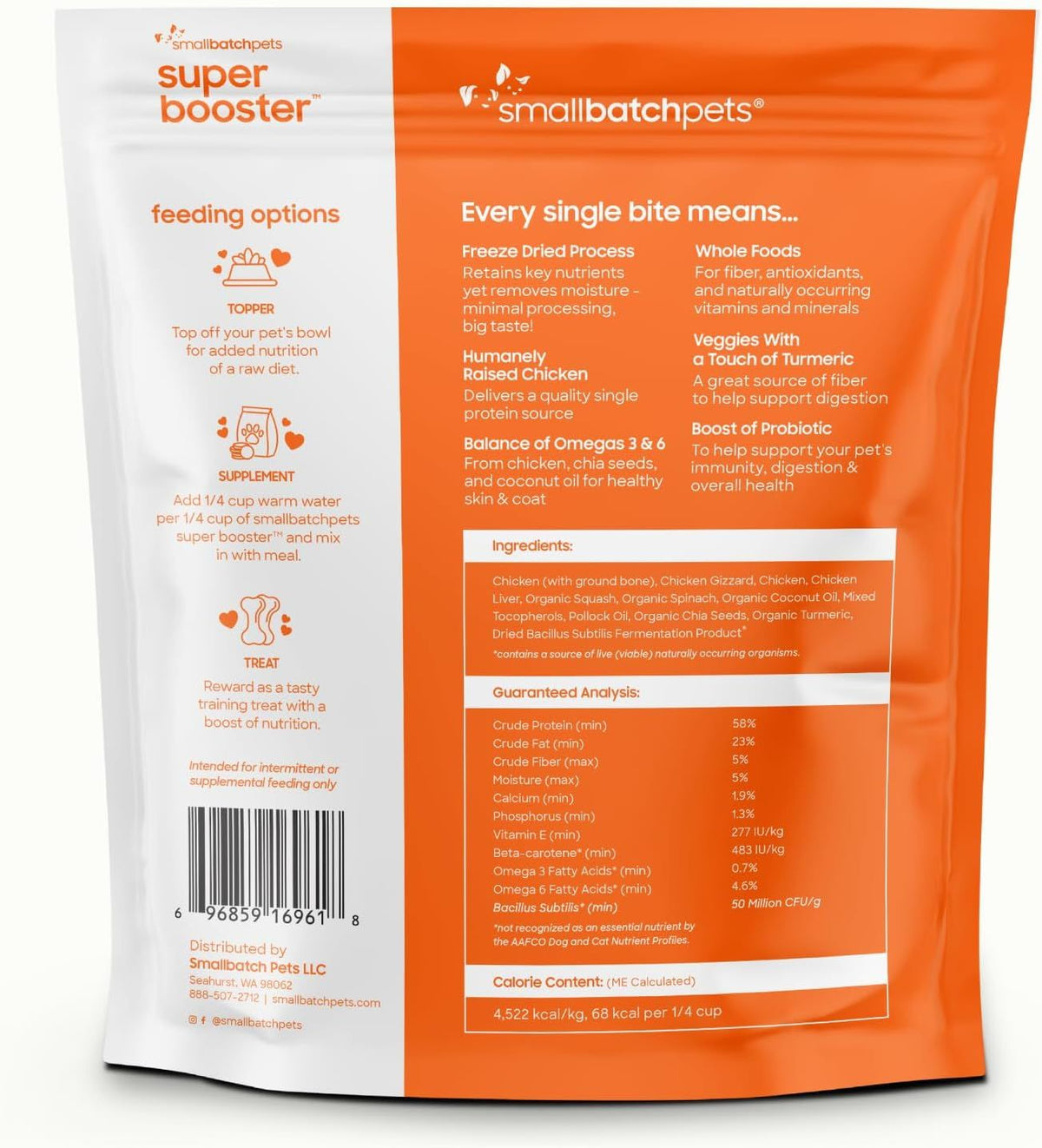 Small Batch Freeze Dried Super Boosters Chicken 7 oz