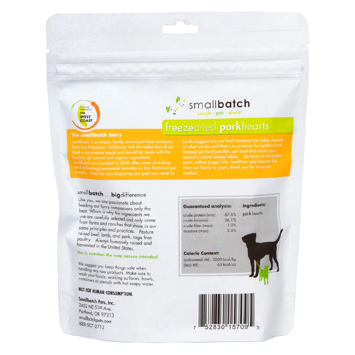 Small Batch Freeze Dried Pork Heart Treats 3.5 oz