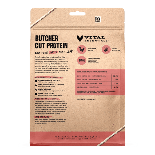 Vital Essentials Freeze Dried Chicken Neck