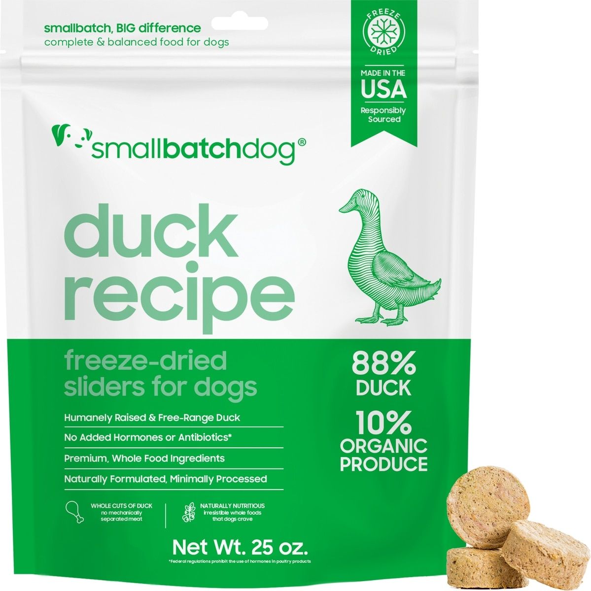Small Batch Dry Freeze Dried Duck Sliders
