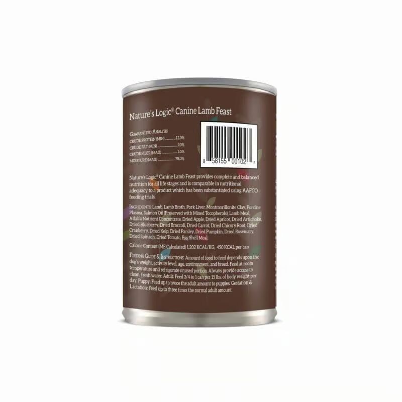 Nature's Logic Canine Canned Food Lamb 13.2oz