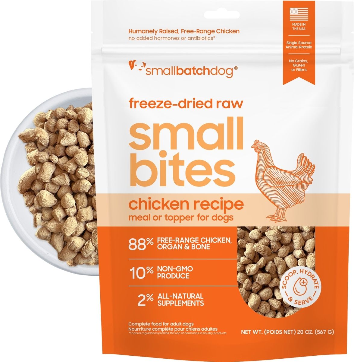 Small Batch Dry FreezeÂ DriedÂ Chicken Small Bites - 20oz