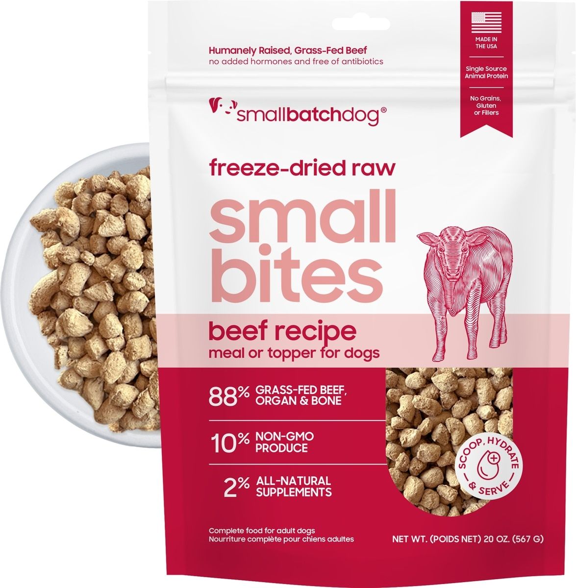 Small Batch Dry FreezeÂ DriedÂ Beef Small Bites - 20oz