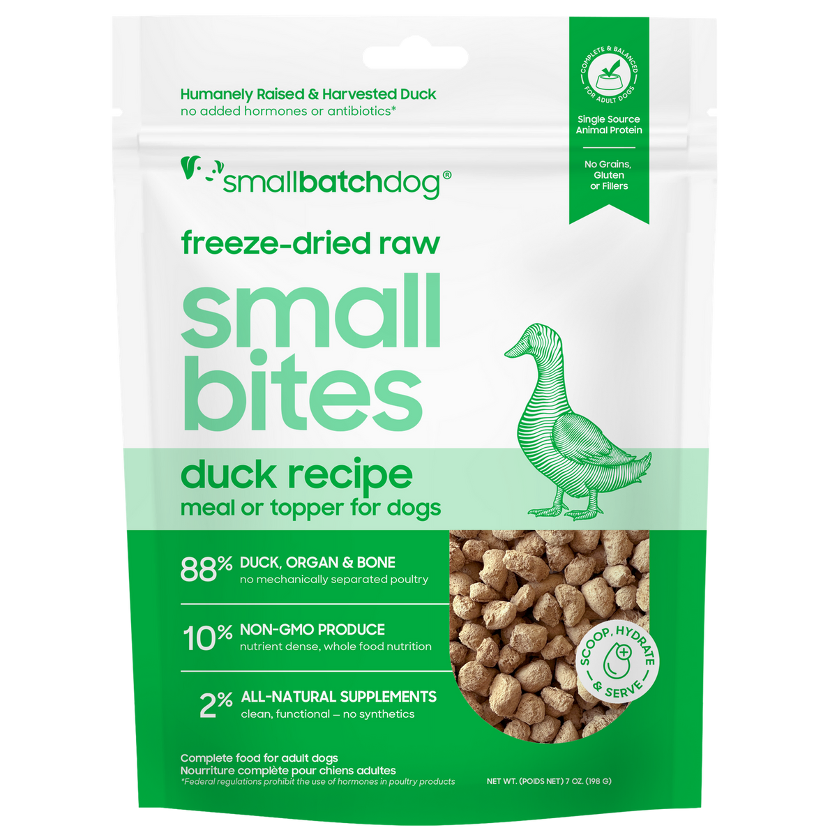 Small Batch Dry Freeze Dried Duck Small Bites