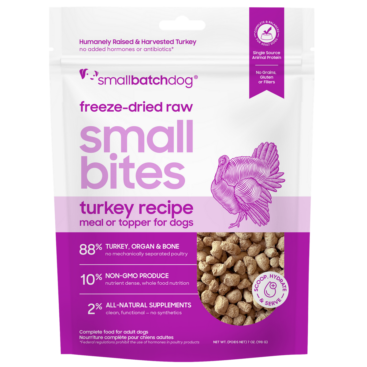 Small Batch Dry Freeze Dried Turkey Small Bites