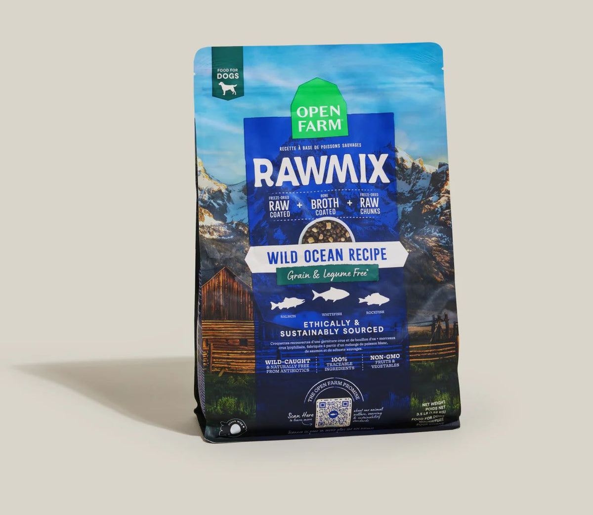 Open Farm Dog Grain Free Raw Mix Wild Ocean