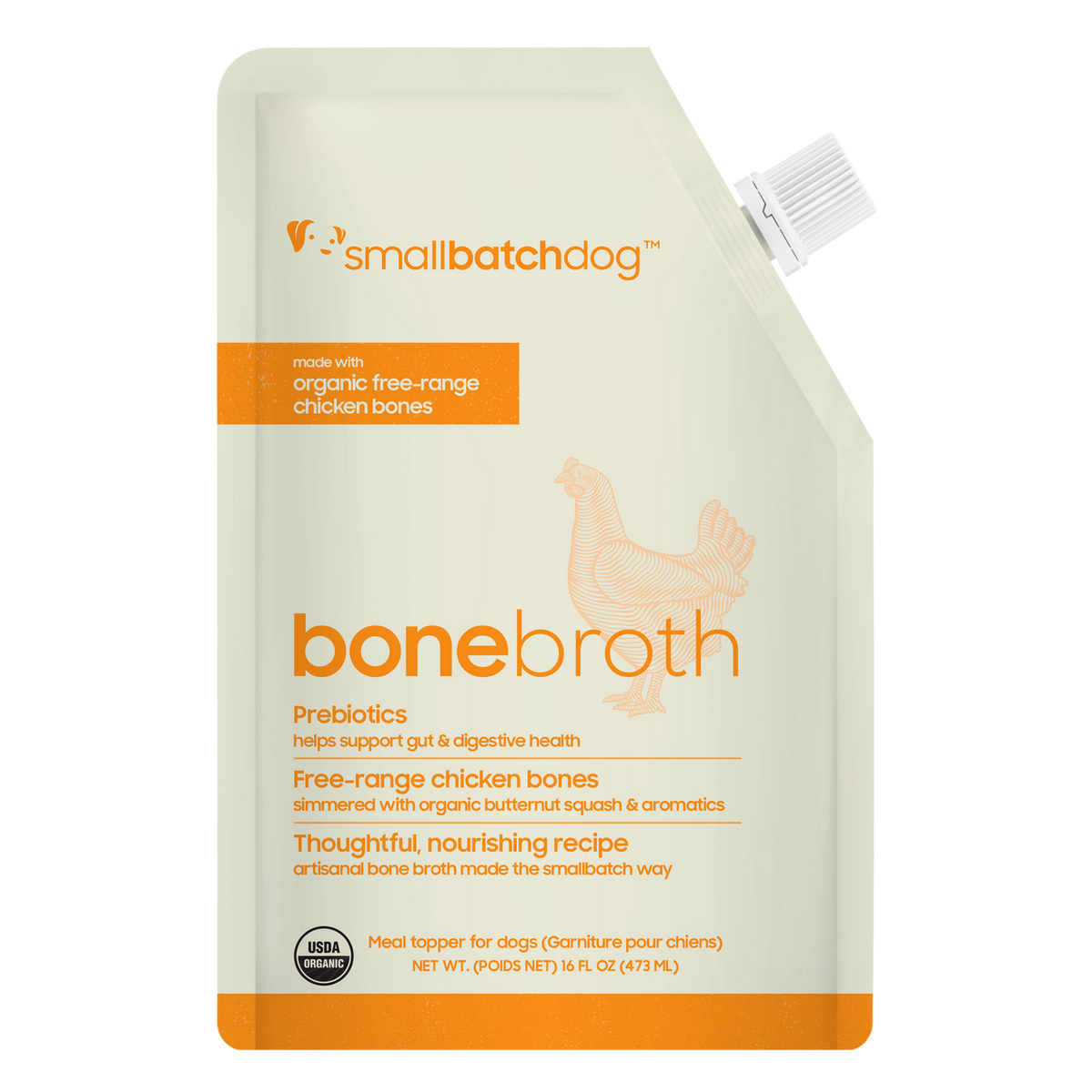 Small Batch Dry Shelf Stable Organic Chicken Bone Broth - 16oz