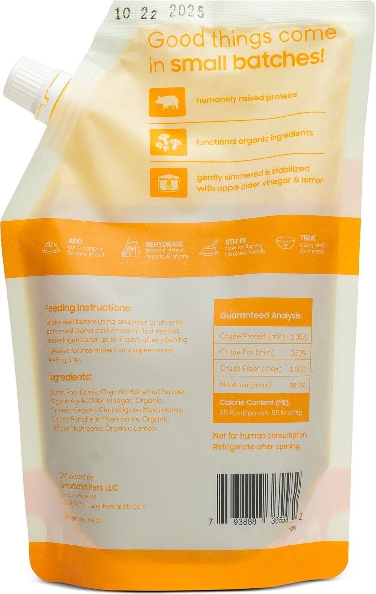 Small Batch Dry Shelf Stable Organic Pork Bone Broth 16oz