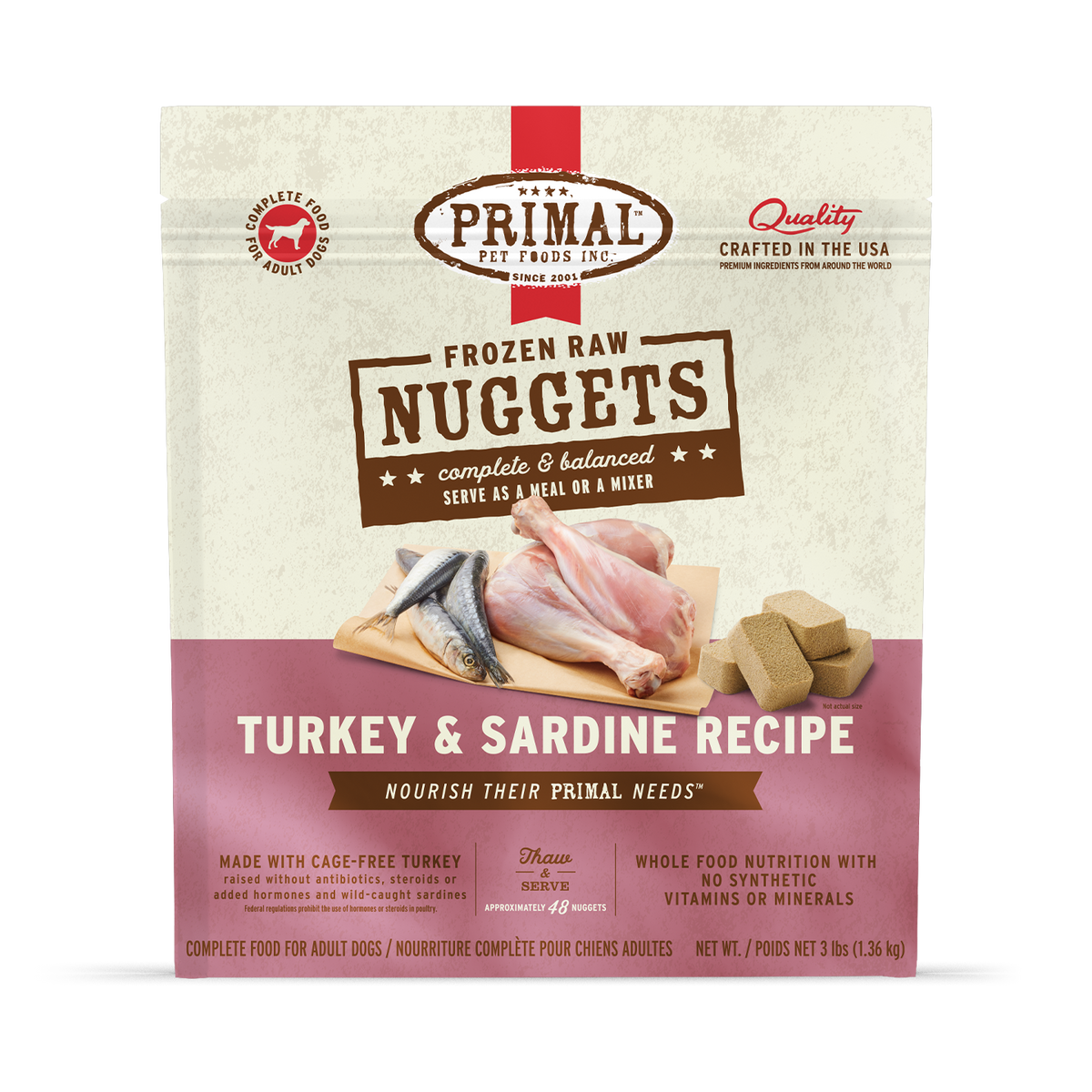 Primasl Nuggets Turkey & Sardine 3lb