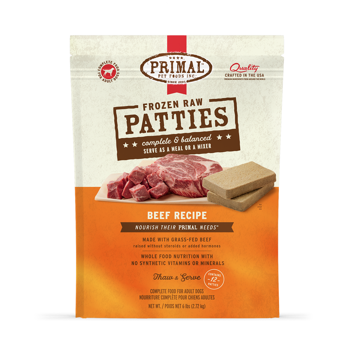 Primal Beef Patties 6lb