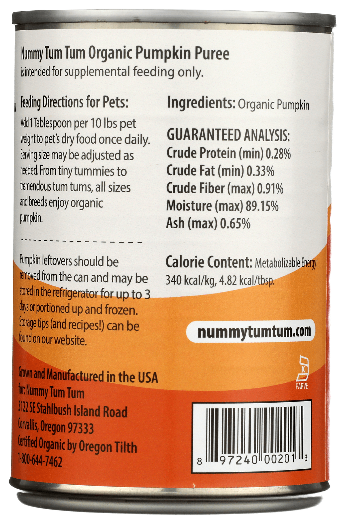 Nummy Tum-Tum Organic Pumpkin 15oz