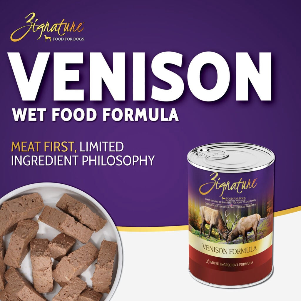Zignature Venison Formula Dog Can 13oz