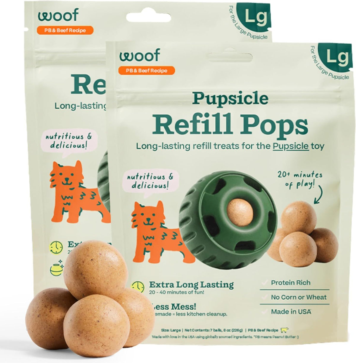Woof Pupsicle Refill Large 8oz