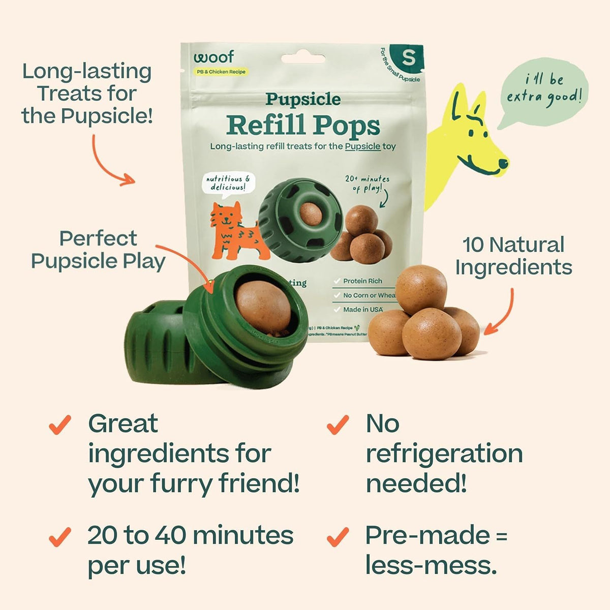 Woof Refill Peanut Butter & Chicken Small
