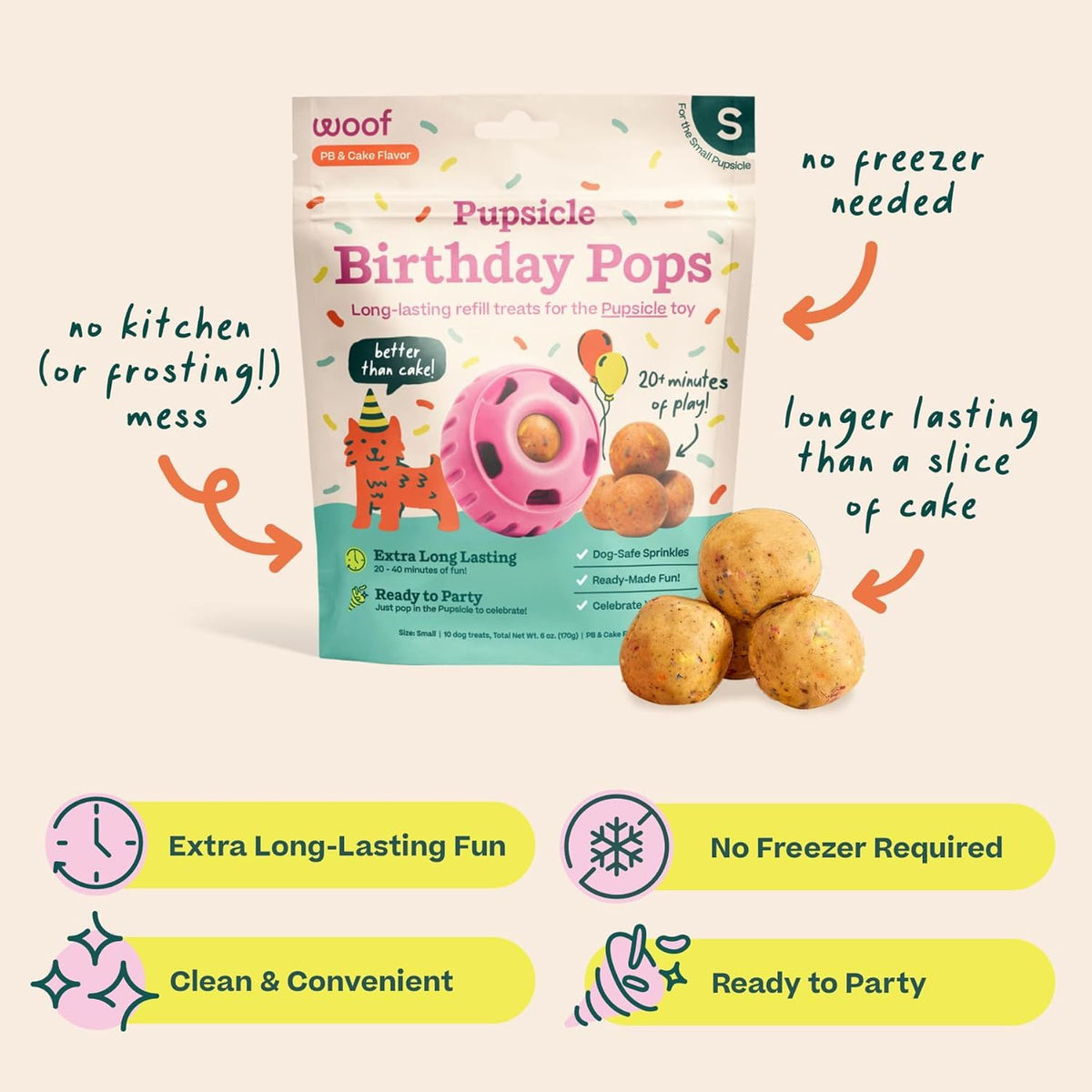 Woof Pupsicle BDay Refill Large