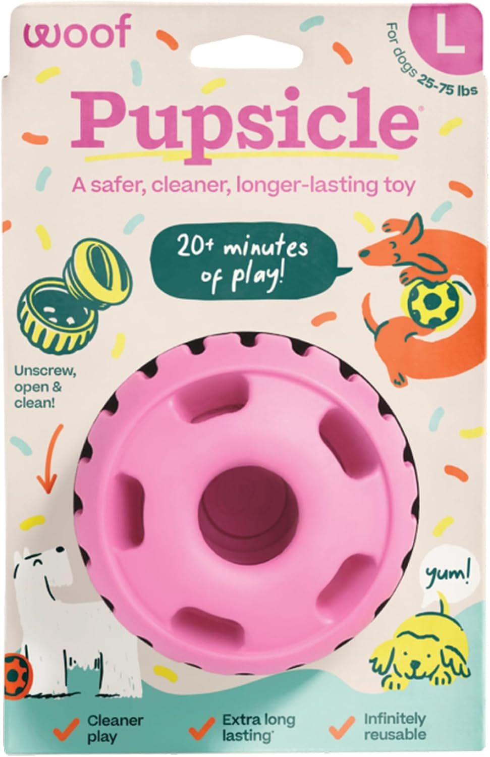 Woof Pupsicle Pink- large