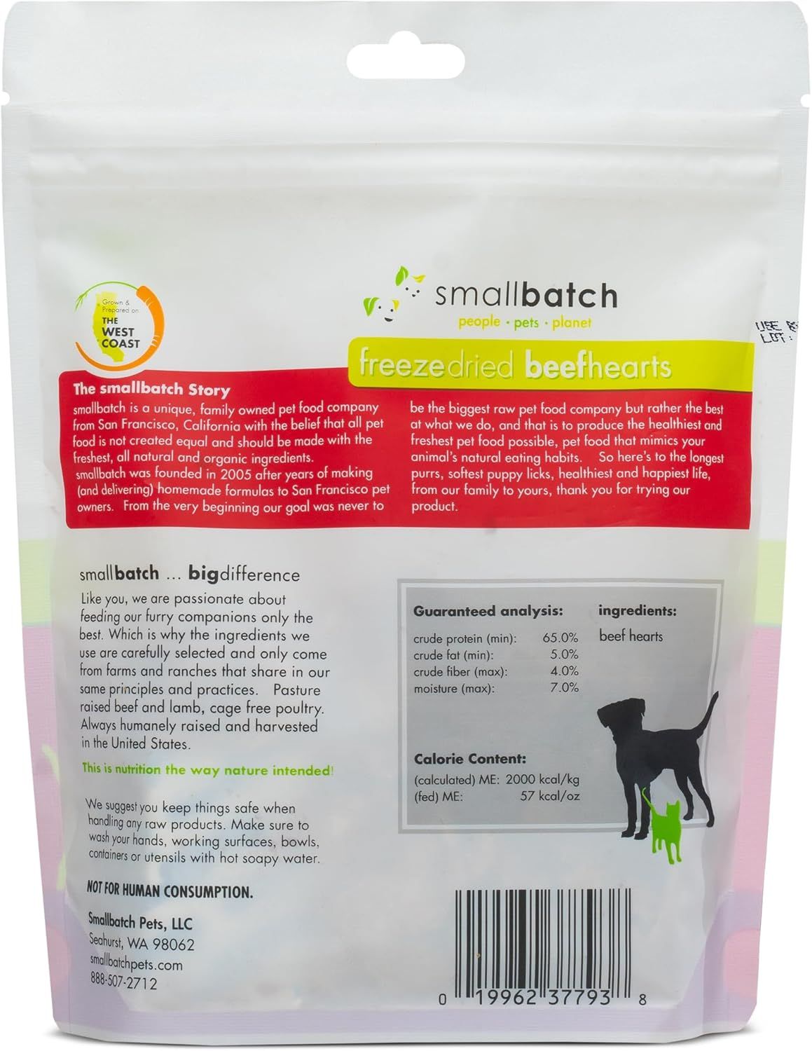 Small Batch Dry Freeze Dried Beef Hearts - 3.5oz