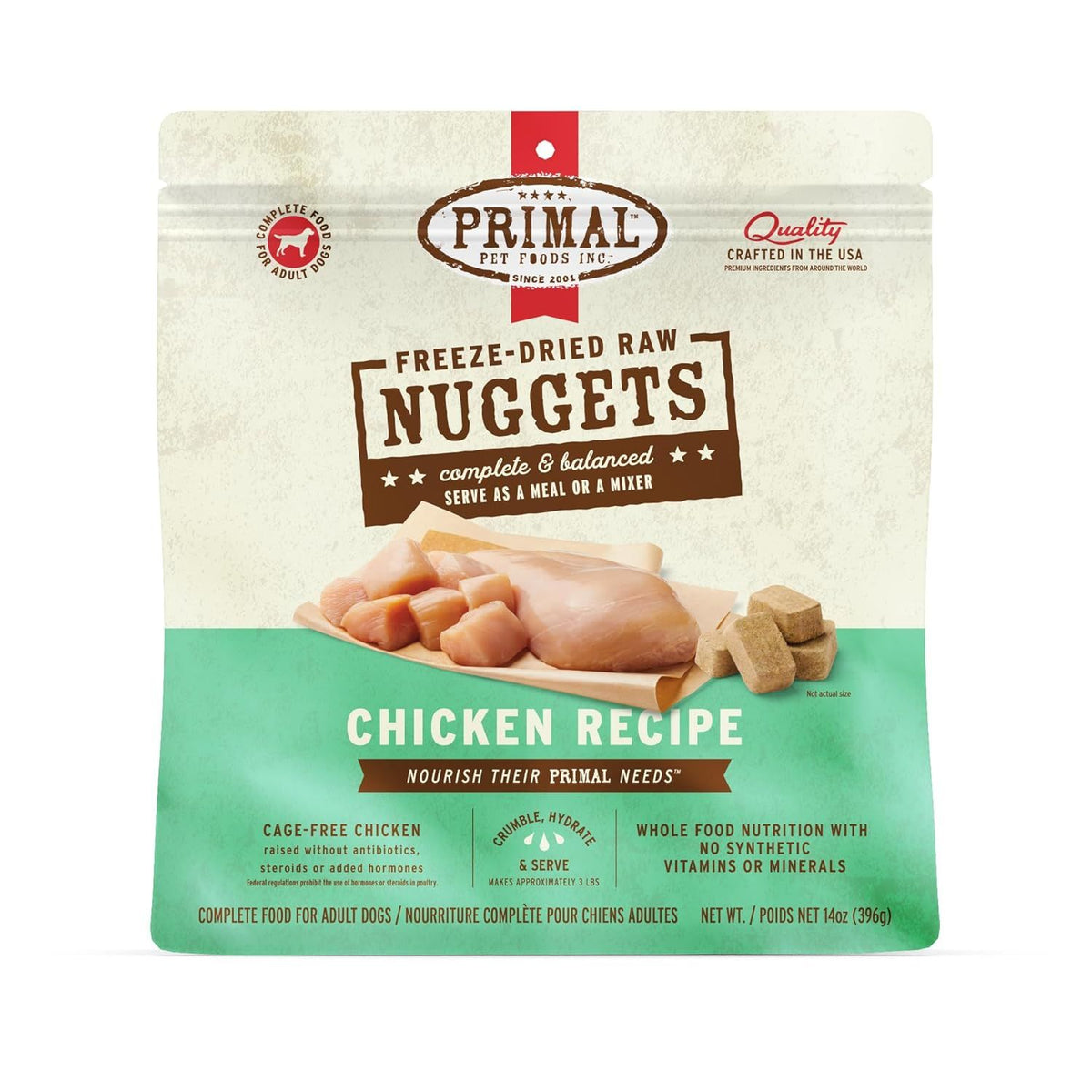 Primal Dog Freeze Dried Nuggets Chicken 14 oz
