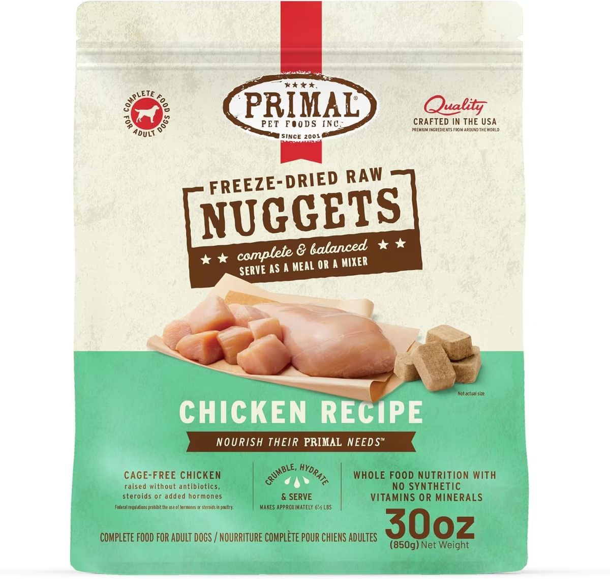 Primal Dog Freeze Dried Nuggets Chicken 30 oz
