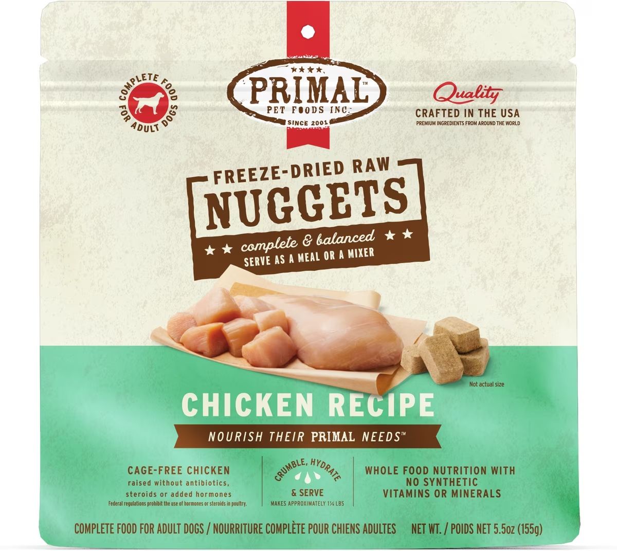 Primal Dog Freeze Dried Nuggets Chicken 5.5 oz