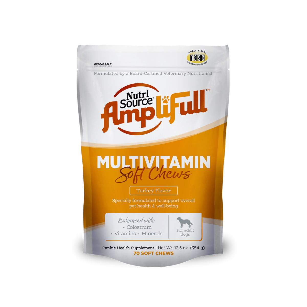 NutriSource Amplifull Multivitamin Dog Soft Chew Supplement  6/12.5 oz.