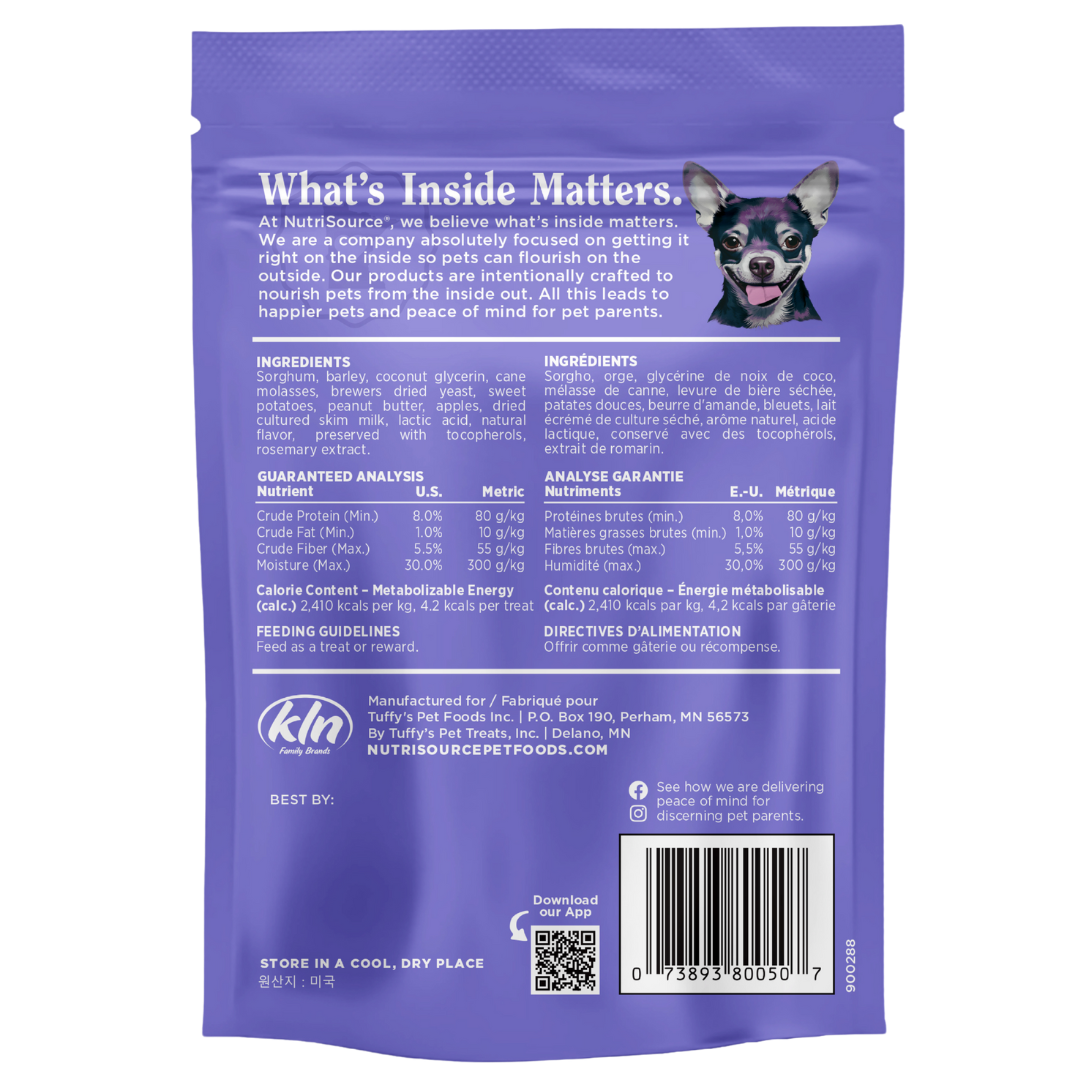 NutriSource Apple Peanut Butter Nutty Butter Dog Bites 12/6 oz.
