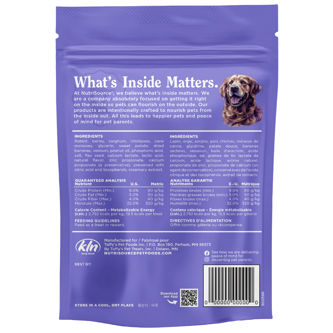 NutriSource Element Series Rabbit & Venison Chompy Chompers  12/6 oz.