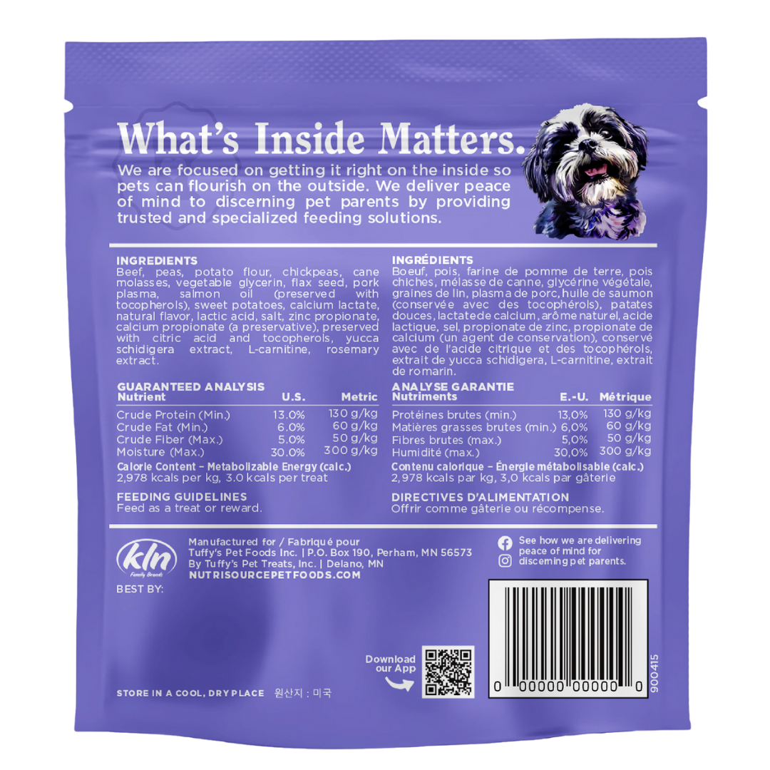 NutriSource Grain Free Little Bites Beef Dog Treat  12/6 oz.