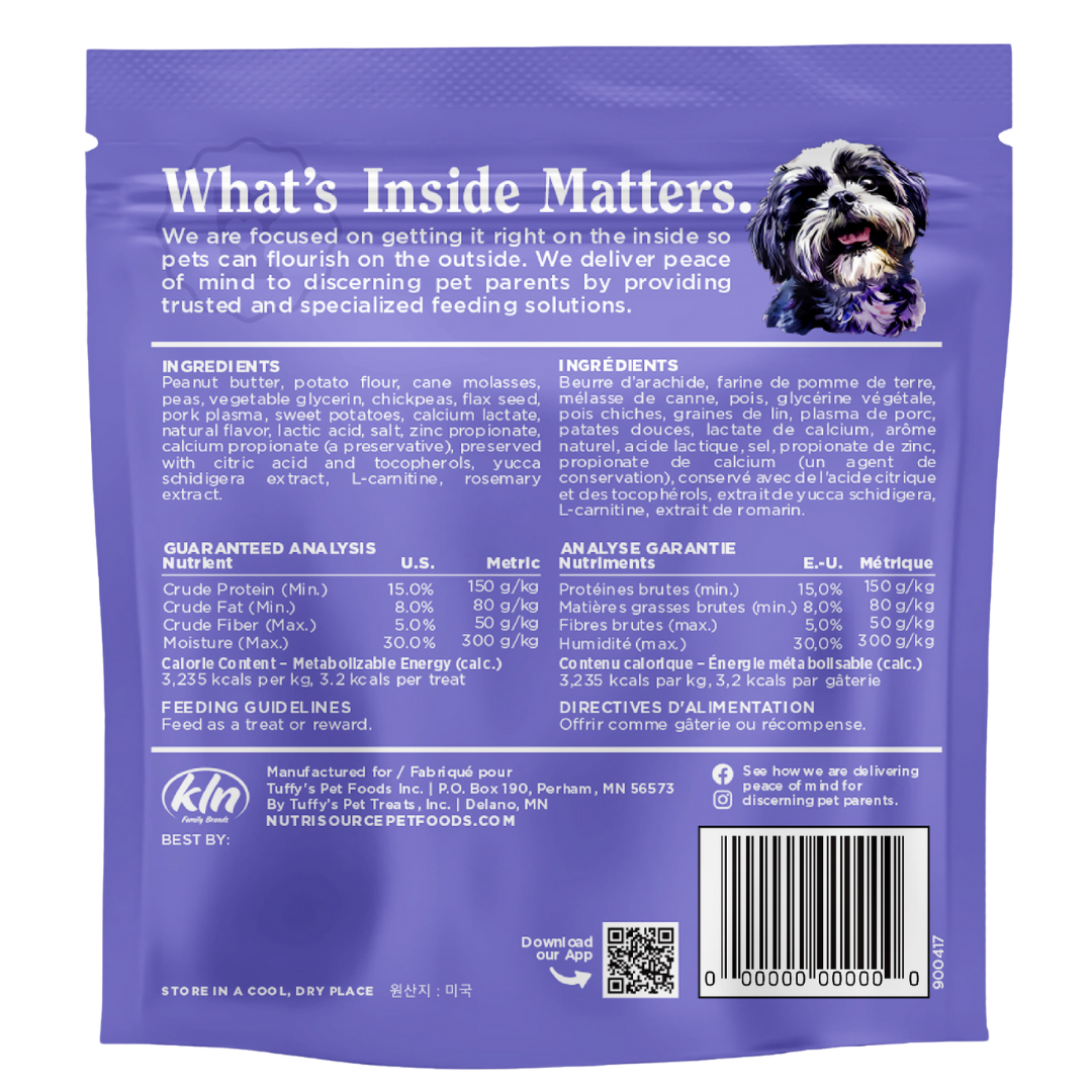 NutriSource Grain Free Little Bites Peanut Butter Dog Treat  12/6 oz.