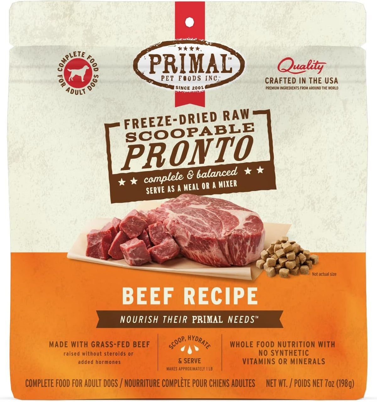 Primal Dog Freeze Dried PRONTO Beef 7 oz