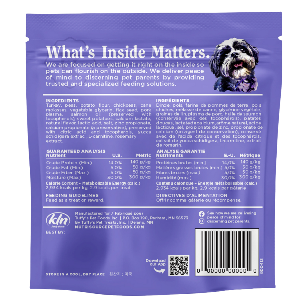 NutriSource Grain Free Little Bites Turkey Dog Treat  12/6 oz.