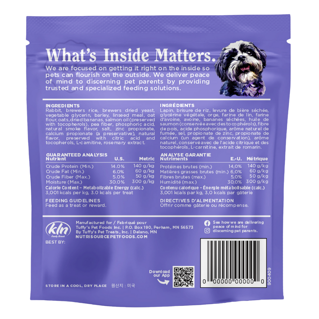 NutriSource Little Bites Rabbit Dog Treat  12/6 oz.