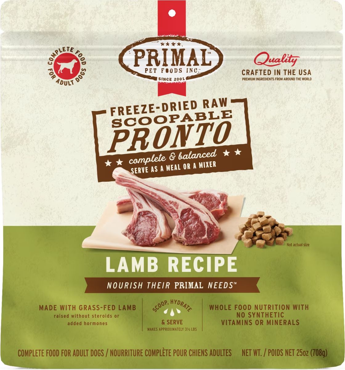 Primal Dog Freeze Dried PRONTO Lamb 25 oz