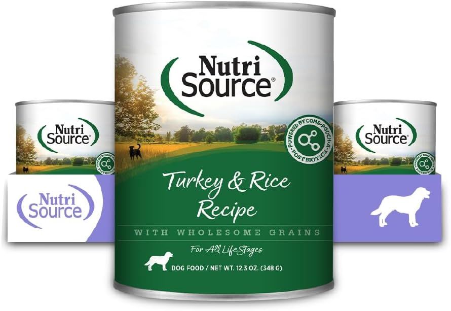 NutriSource Turkey & Rice Dog Food Cans  12 / 12.3 oz