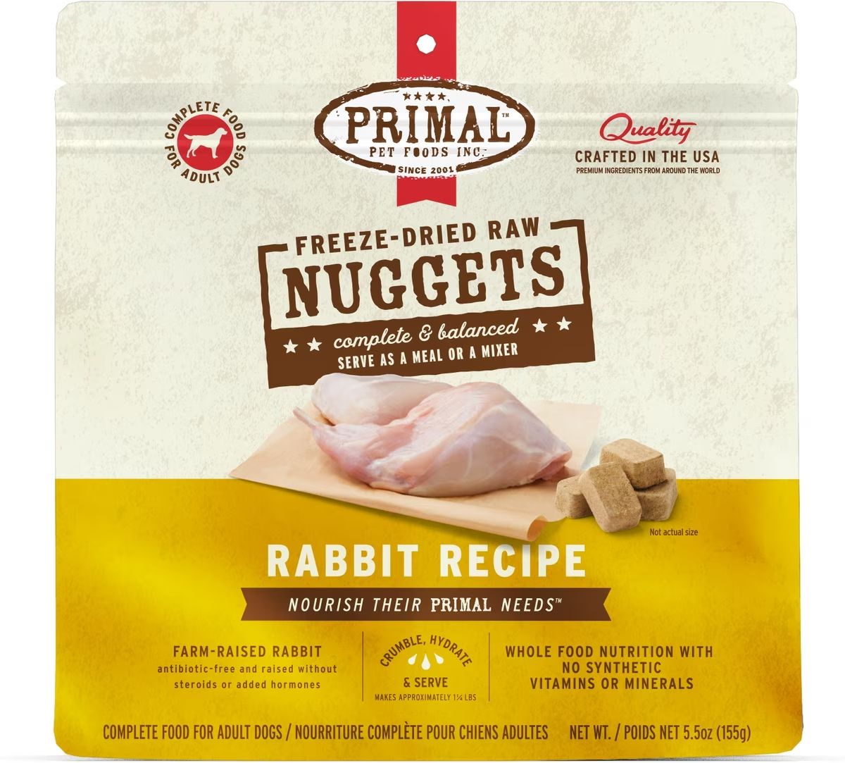 Primal Dog Freeze Dried Nuggets RBT 5.5 oz