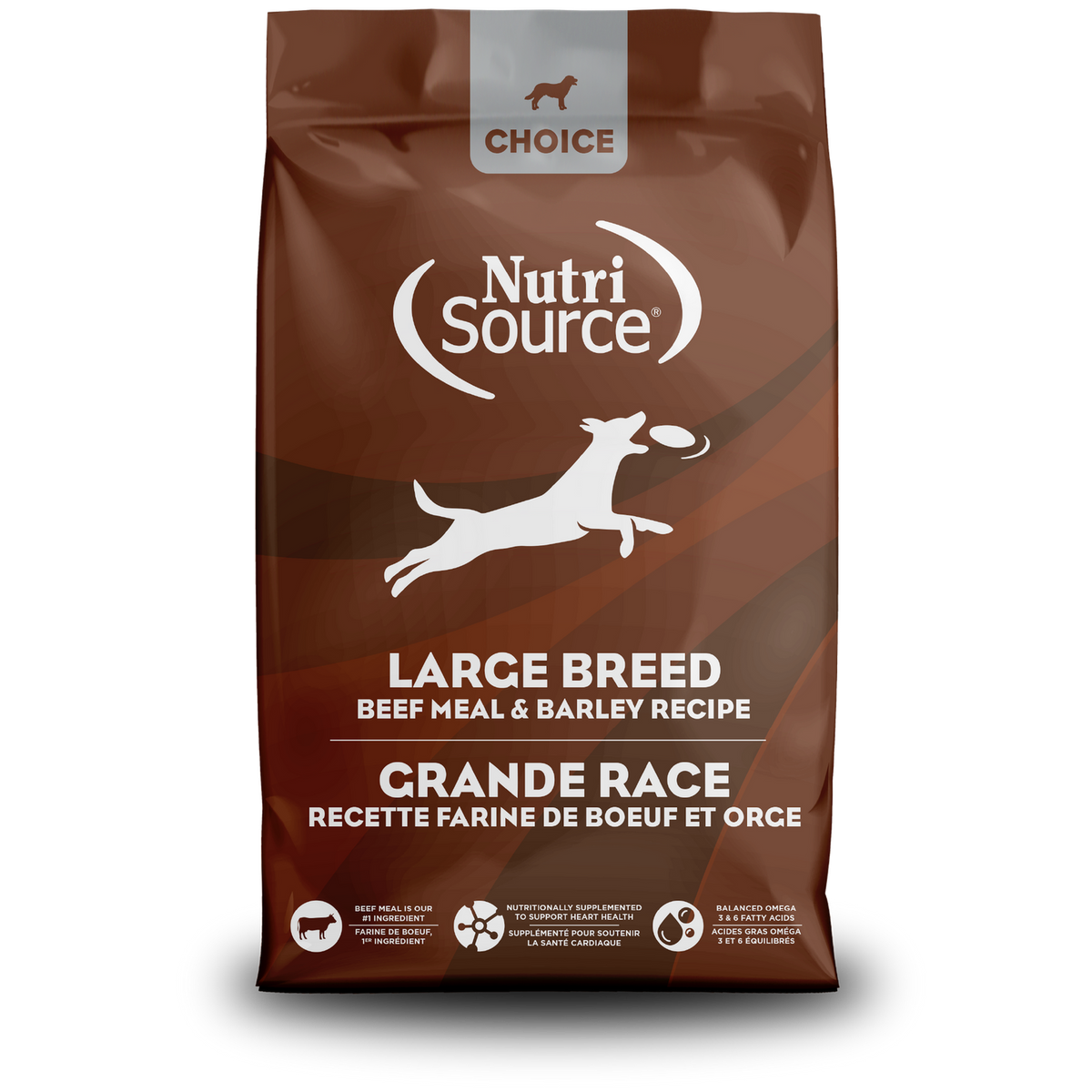 NutriSource Choice Large Breed Adult Beef All Life Stages Dog Food  40 lbs.