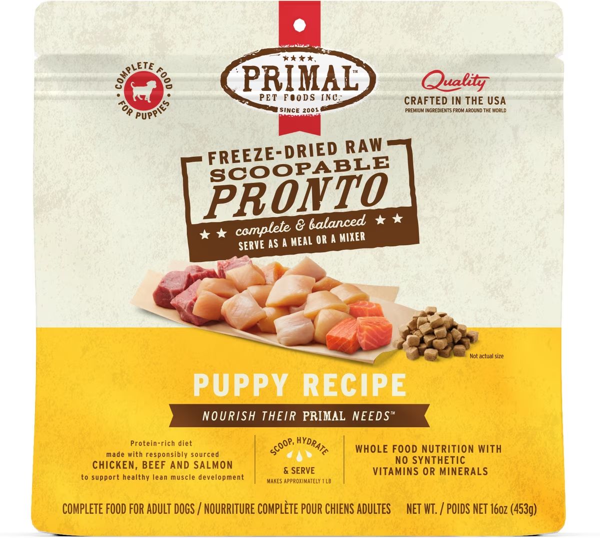 Primal Dog Freeze Dried PRONTO Puppy Chicken 16 oz