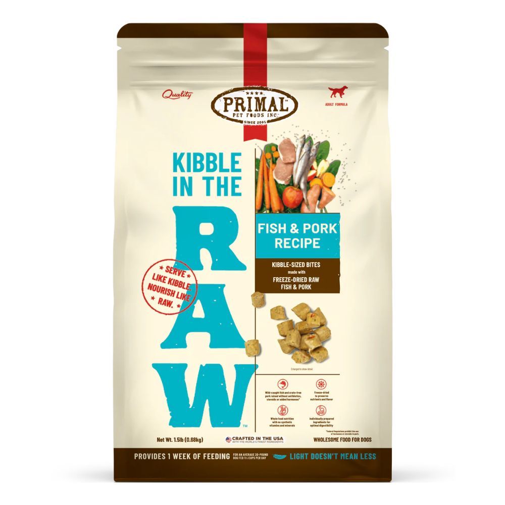 Primal Dog Kibble Topper Raw Freeze Dried Fish 1.5 lb