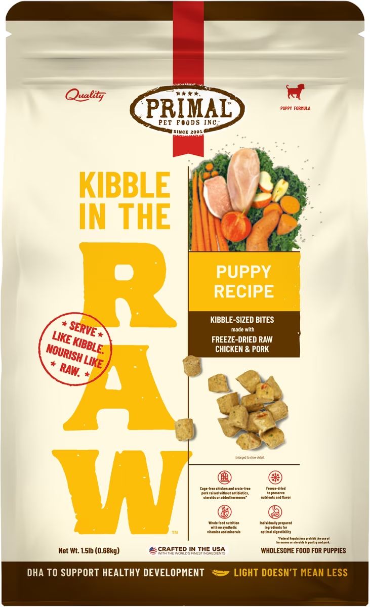 Primal Dog Kibble Topper Raw Freeze Dried Puppy 1.5 lb